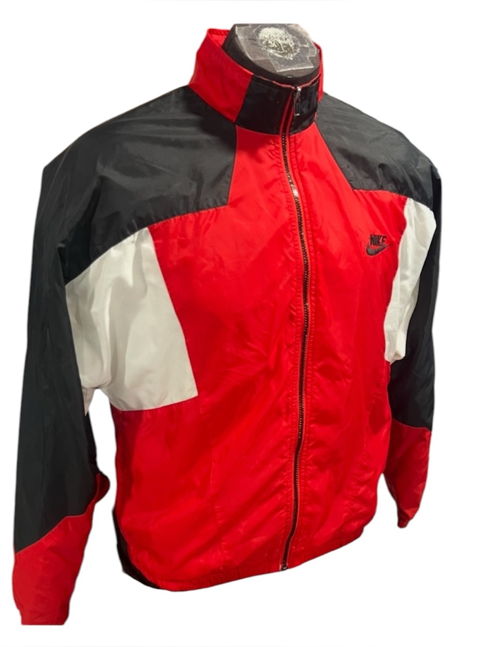 Vtg Nike Premier Nylon Windbreaker Jacket Full Zip Jacket Coat Color Block Small - Picture 2 of 10